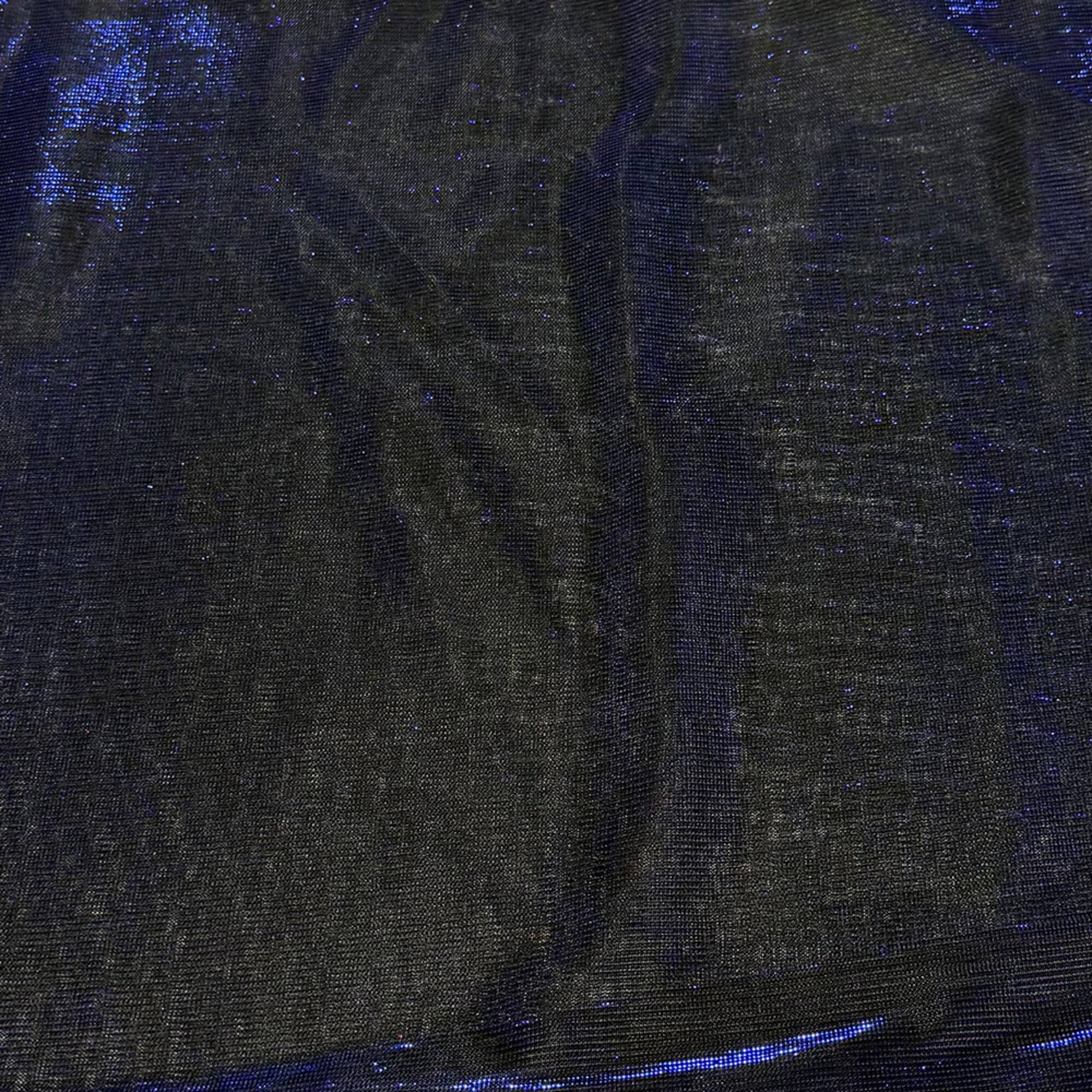 Feldman Blue Metallic Knit Fabric